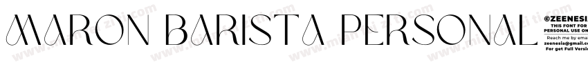 Maron Barista Personal字体转换